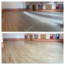 Sanding "no dust and the floor looks better then when it was new, great value for money"