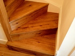 Stairs cladded with oak wood flooring in Wiltshire