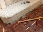 Parquet floor repairs - cork expansion strip replacement