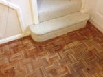 Parquet floor repairs - cork expansion strip replacement and then filled