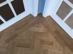 Solid prime oak parquet flooring installed in Southampton by our craftsman