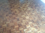 jatoba parquet wood flooring sanded/restored and lacquered - Blandford Forum