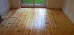 Pine floorboards sanded and sealed  in Amesbury  finished with Bona traffic lacquer