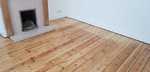 Pine floorboards sanded and sealed  in Amesbury  finished with Bona traffic lacquer