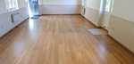 Sanding and refinishing of oak floorboards including repairs in Lymington