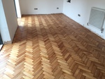 Reclaimed Pine Parquet installed and sanded/reshinished in Southampton, Hampshire
