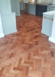 Herringbone parquet flooring sanded andre-finished in Shaftesbur