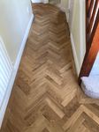 Solid oak parquet flooring installed by our craftsman in lymington