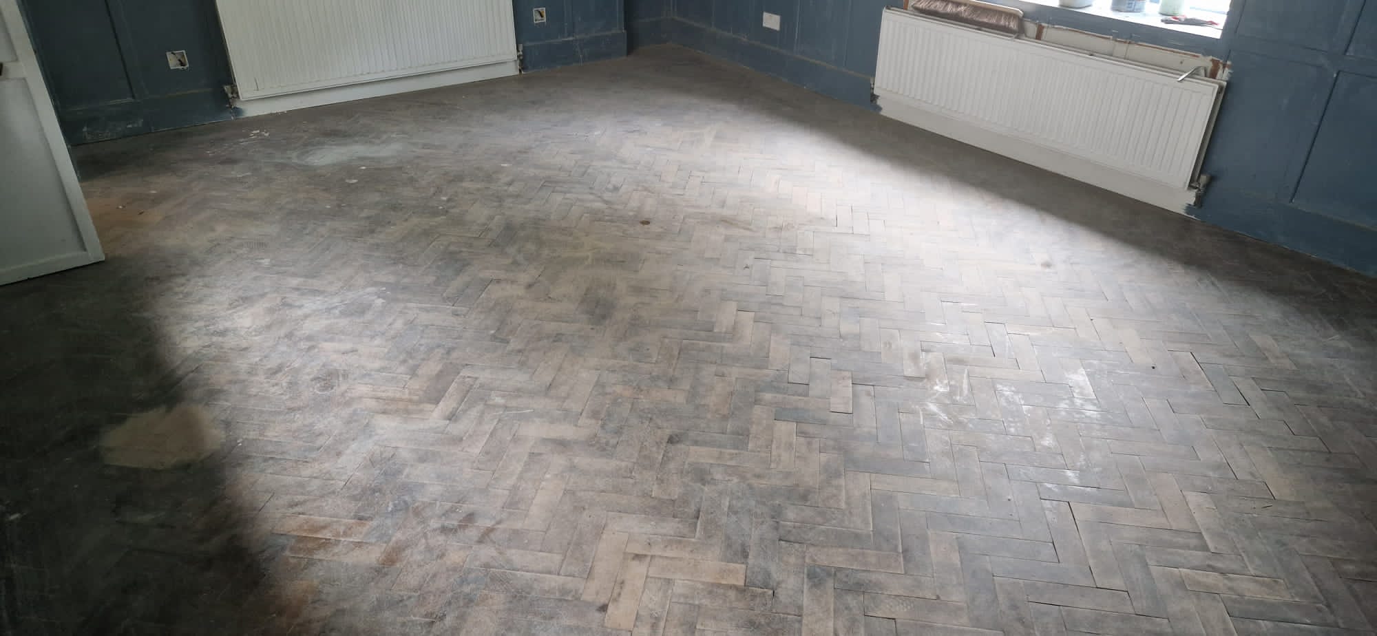 Maple Herringbone Parquet Floor Restoration, Alderbury