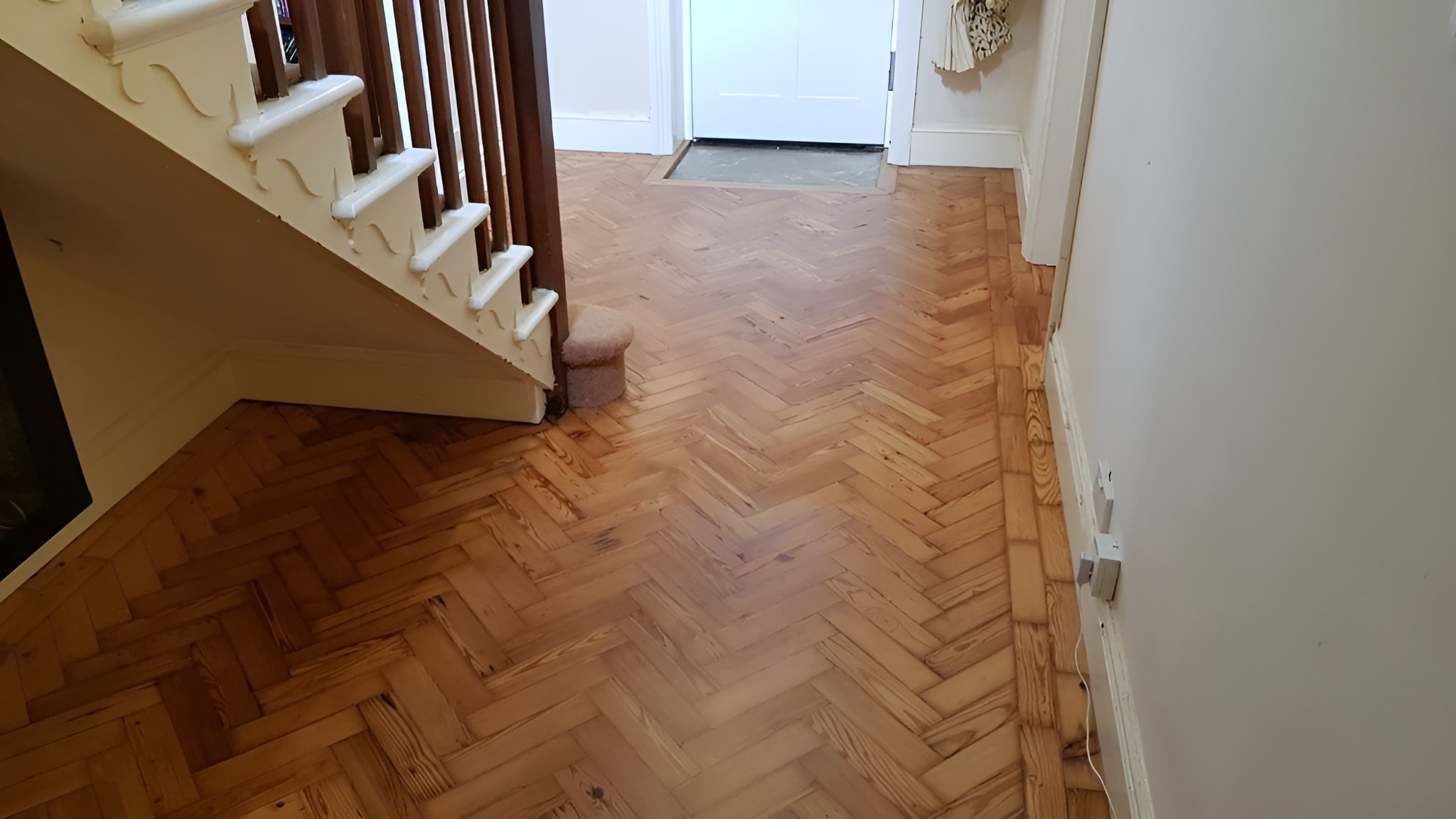 Pine Parquet Floor Fully Restored, Bishopstone (Near Salisbury)