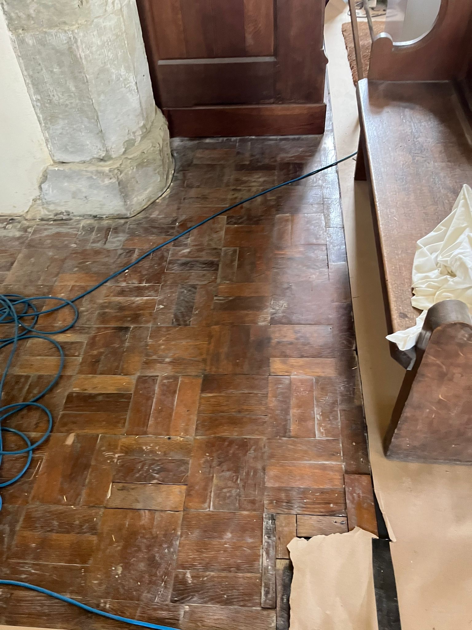 Church Wood Floor Sanded & Restored, St James’ Church, Ansty, Salisbury