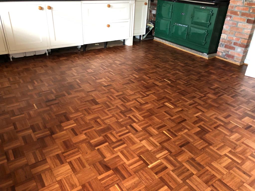 Mosaic Parquet Floor Sanded & Restored, Lymington