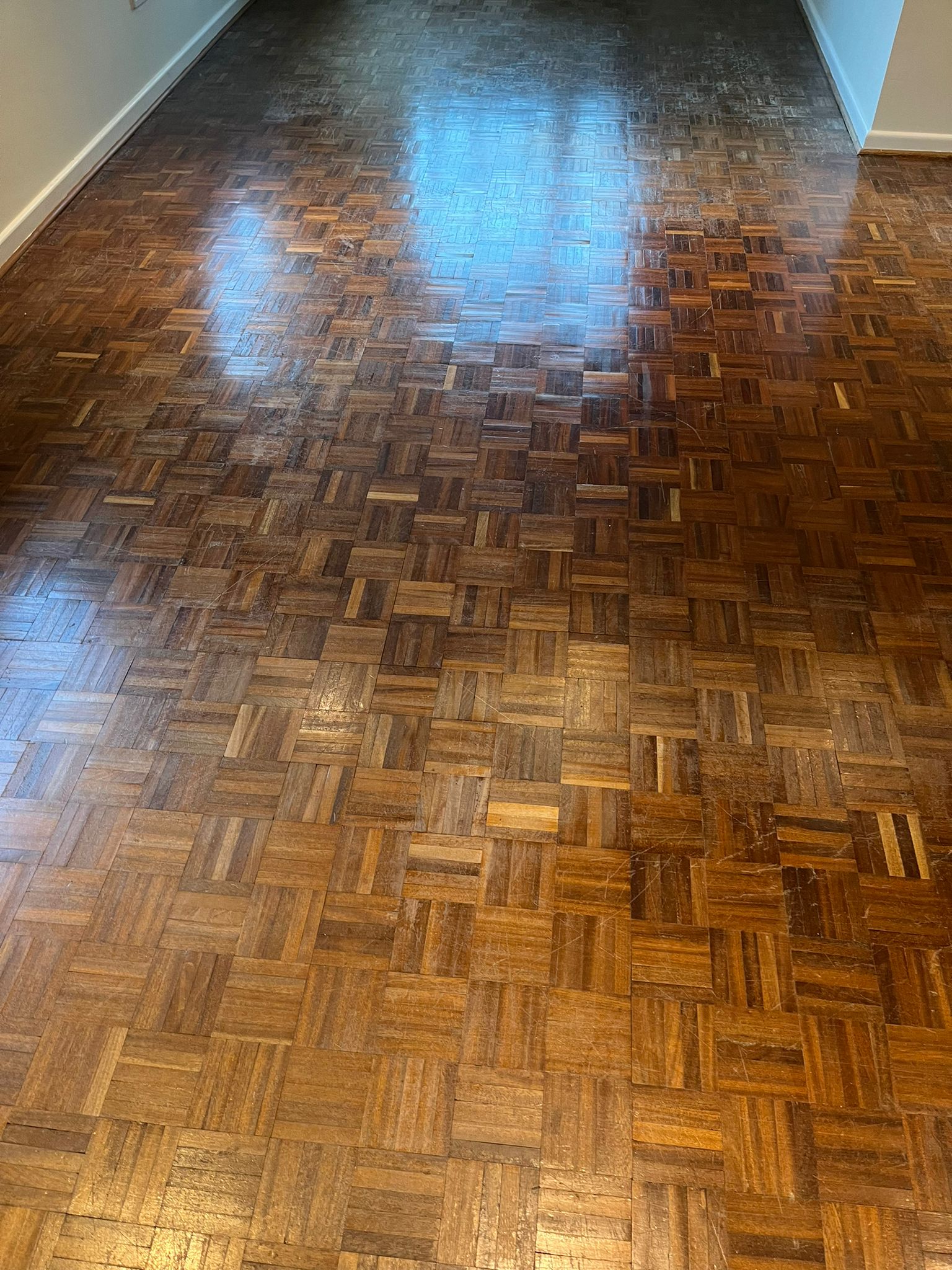 Merbau Mosaic Parquet Restoration, Tisbury