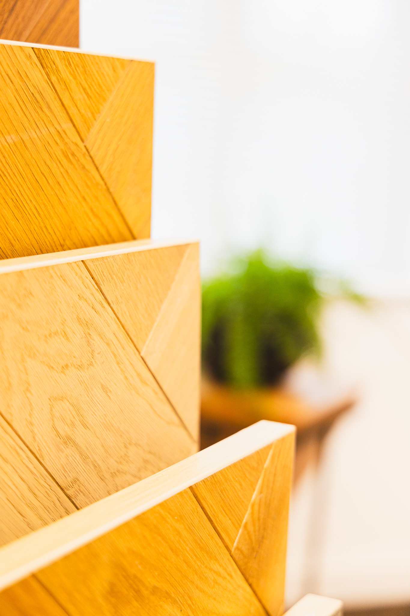 Close up of some wood floor samples.