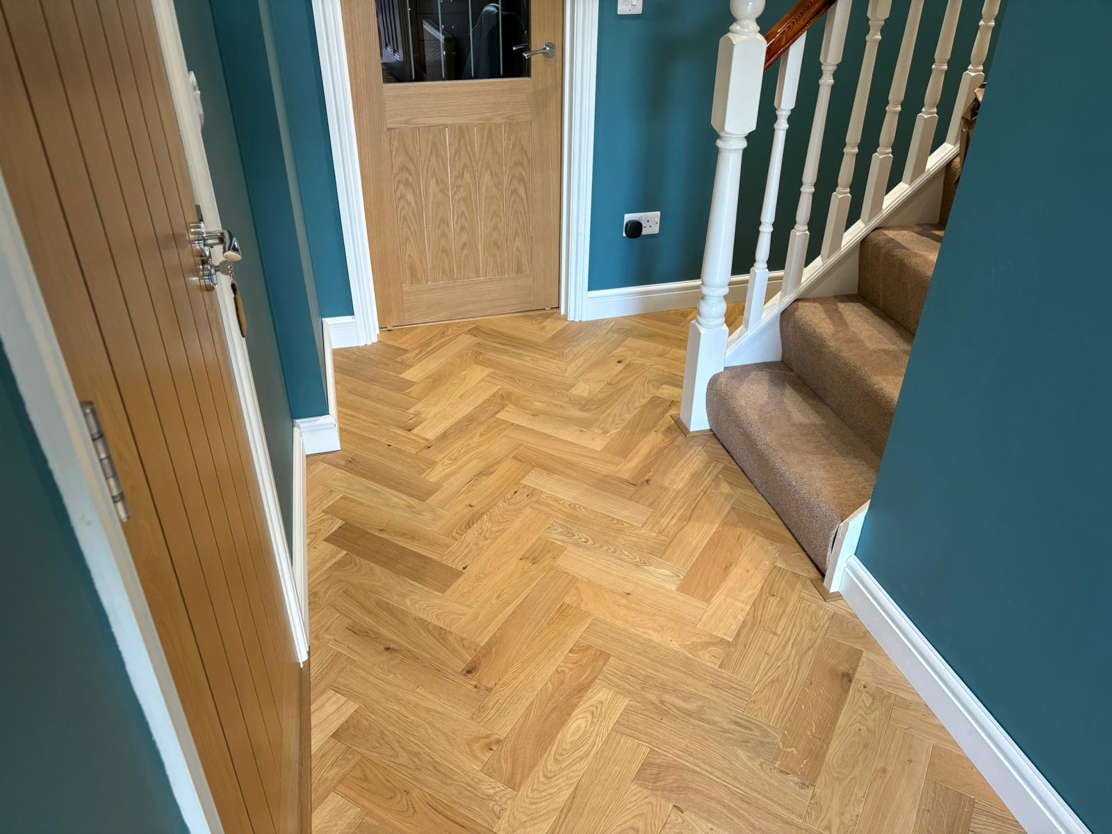 Eton Prime Oak Herringbone Parquet Flooring Supplied & Fitted, Devizes