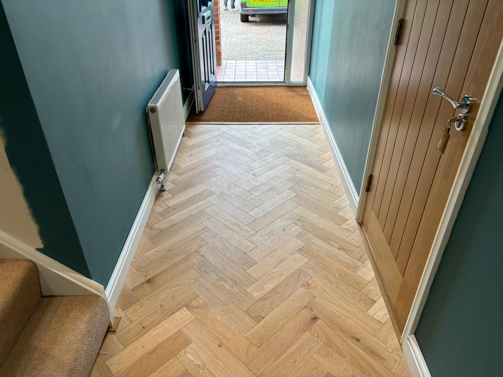 Eton Prime Oak Herringbone Parquet Flooring Supplied & Fitted, Devizes