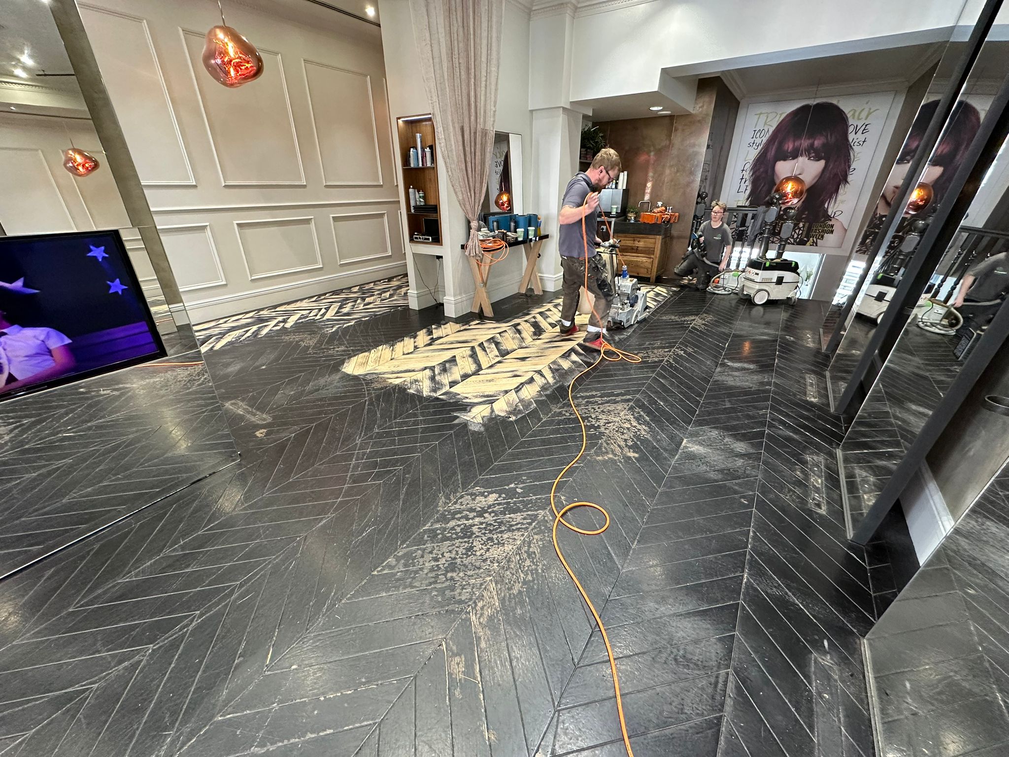 Wood Floor Sanding & Restoration at Toni & Guy, Winchester