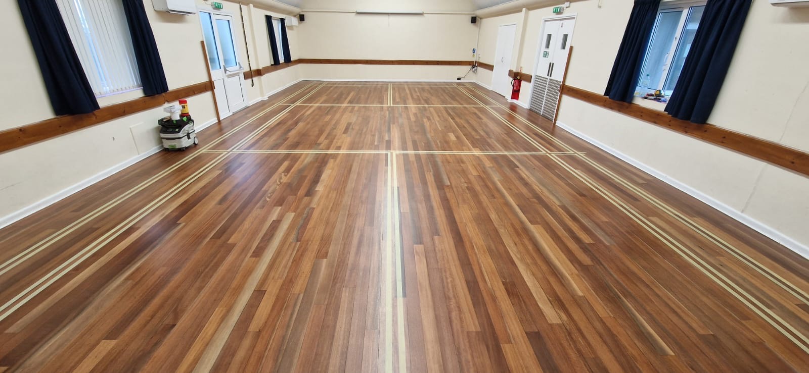 Idmiston Parish Memorial Hall Wood Floor Sanded & Restored, Salisbury