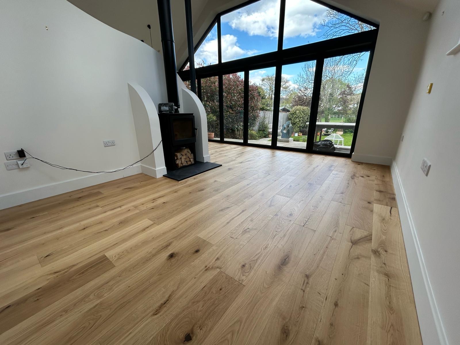 Rustic Oak Plank Wood Flooring Supplied & Fitted, Andover