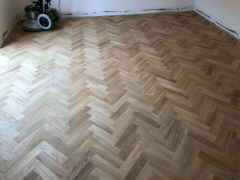 Prime Oak Herringbone Parquet Floor Supplied & Installed, Pewsey