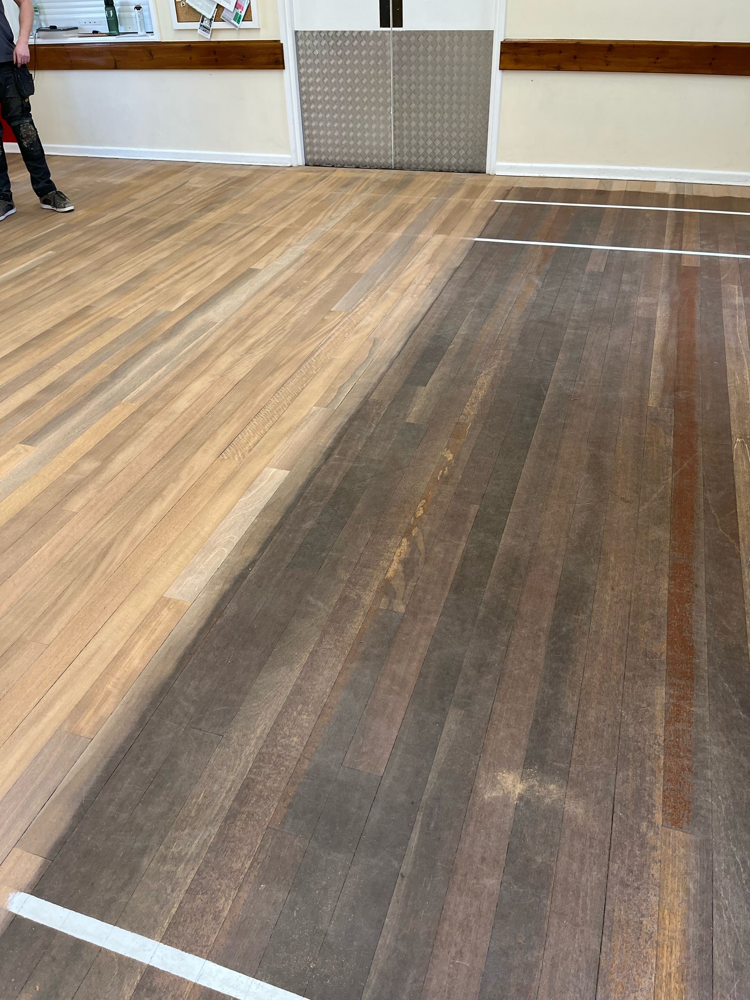 Idmiston Parish Memorial Hall Wood Floor Sanded & Restored, Salisbury