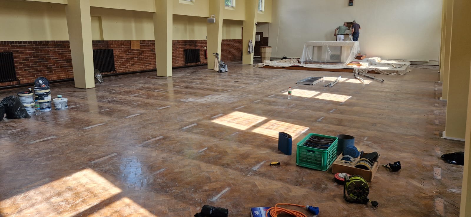 Parquet Floor Sanded & Restored at St George’s Church, Salisbury