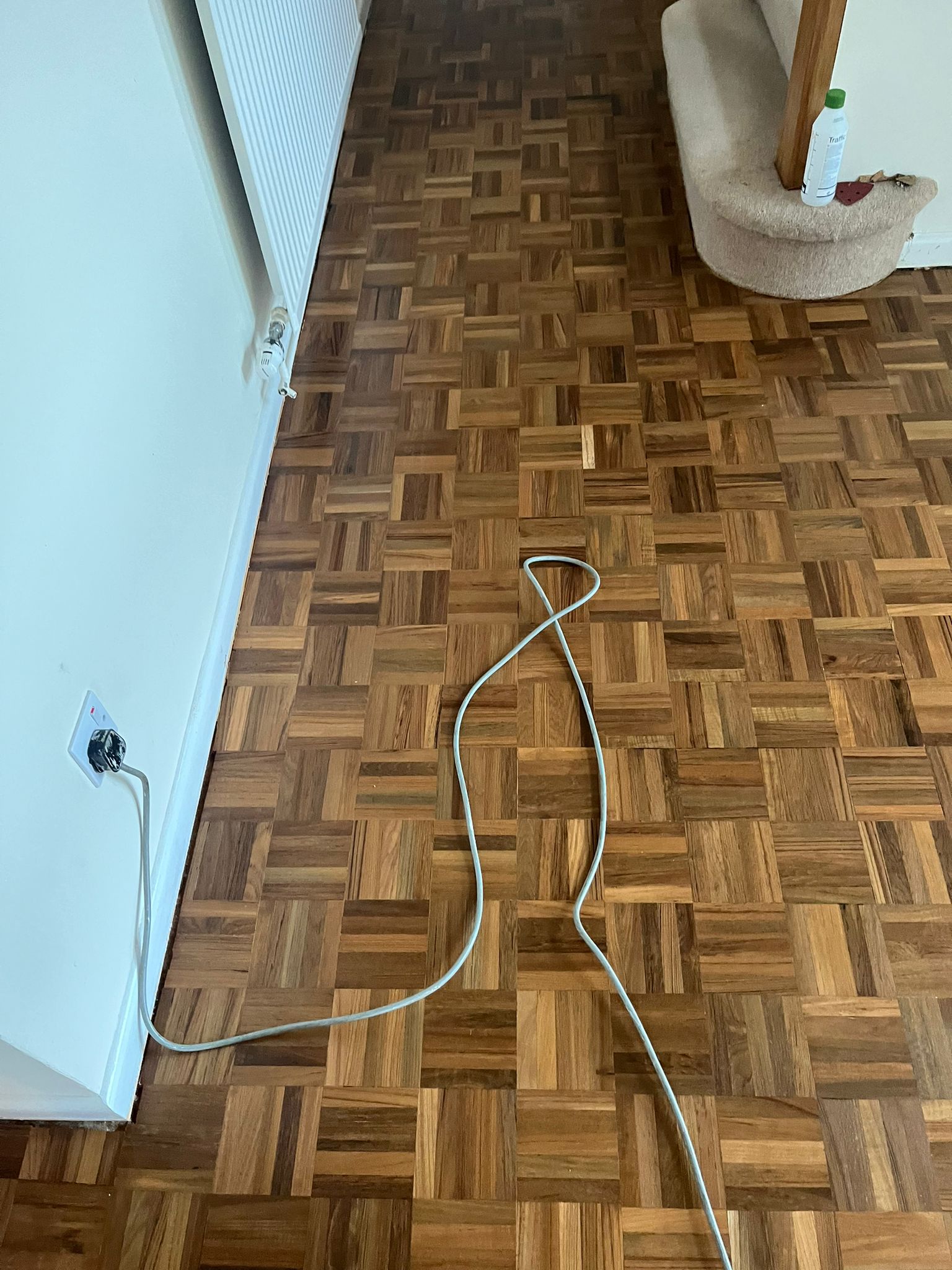 Iroko Mosaic Parquet Restoration, Bishopstone