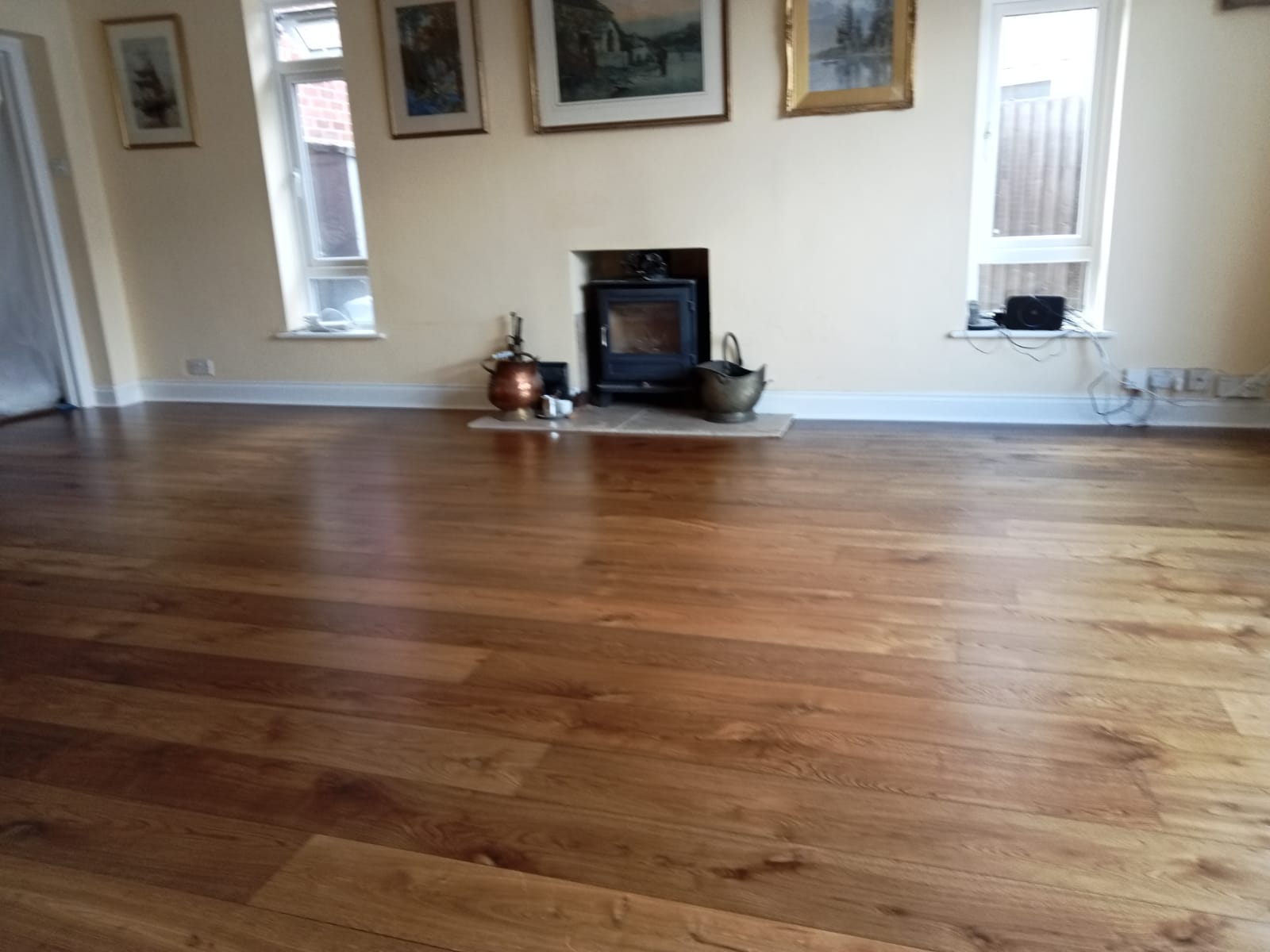 Staki Smoked Rustic European Oak Wood Flooring Installed, Salisbury