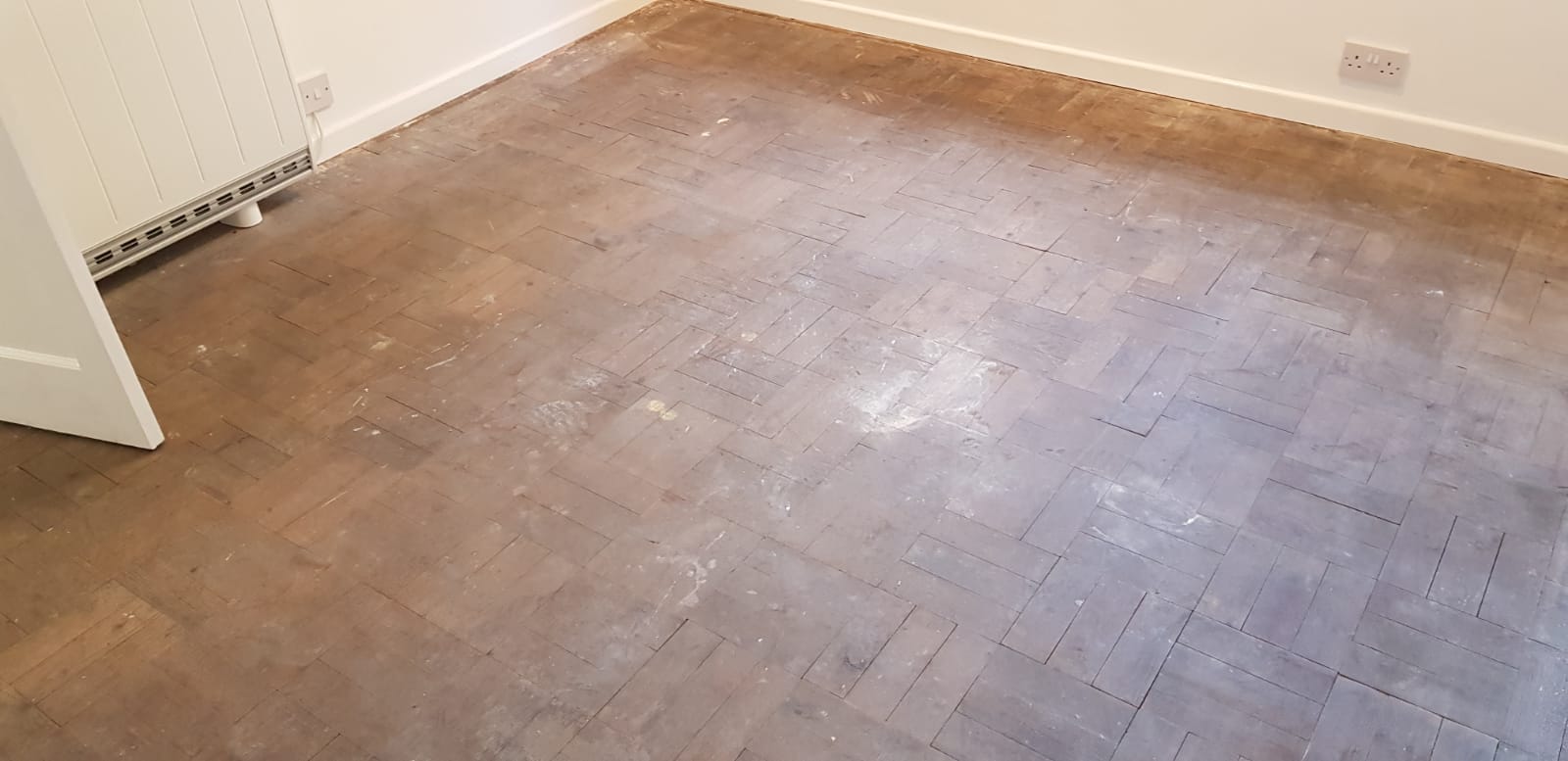 Pine Basket Weave Parquet Floor Restoration, Southampton