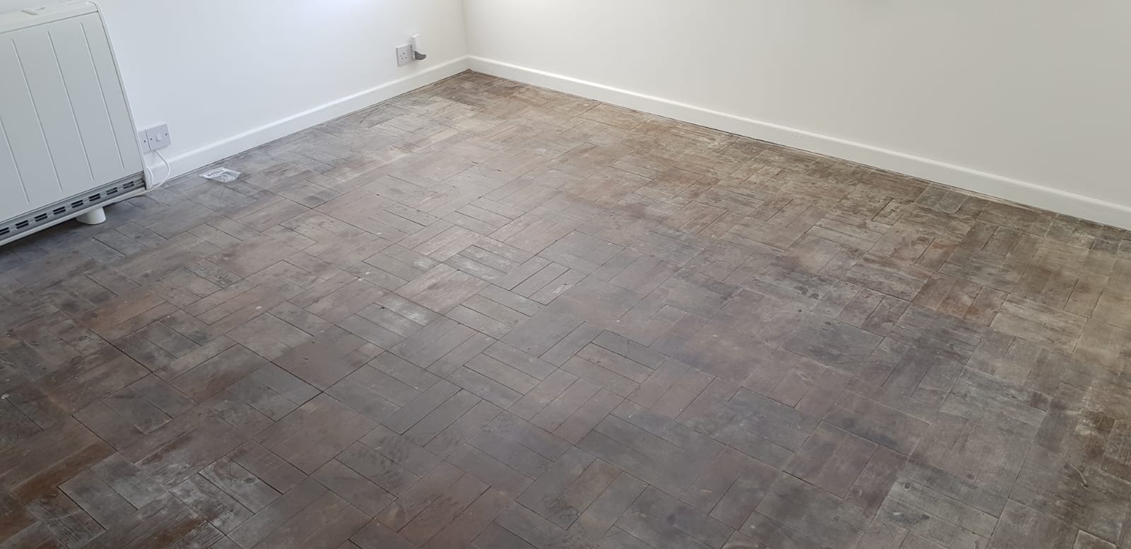 Pine Basket Weave Parquet Floor Restoration, Southampton