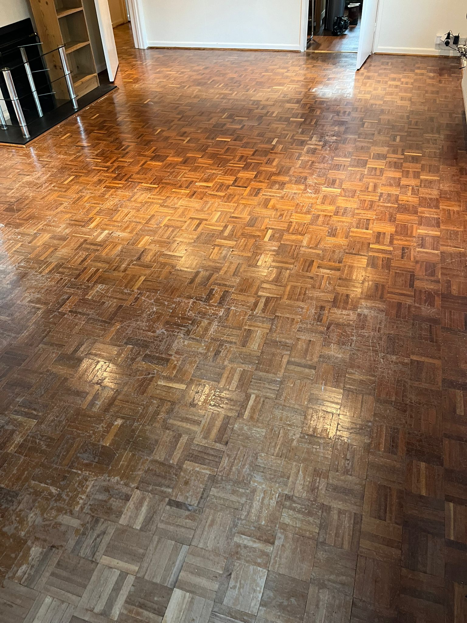 Merbau Mosaic Parquet Restoration, Tisbury