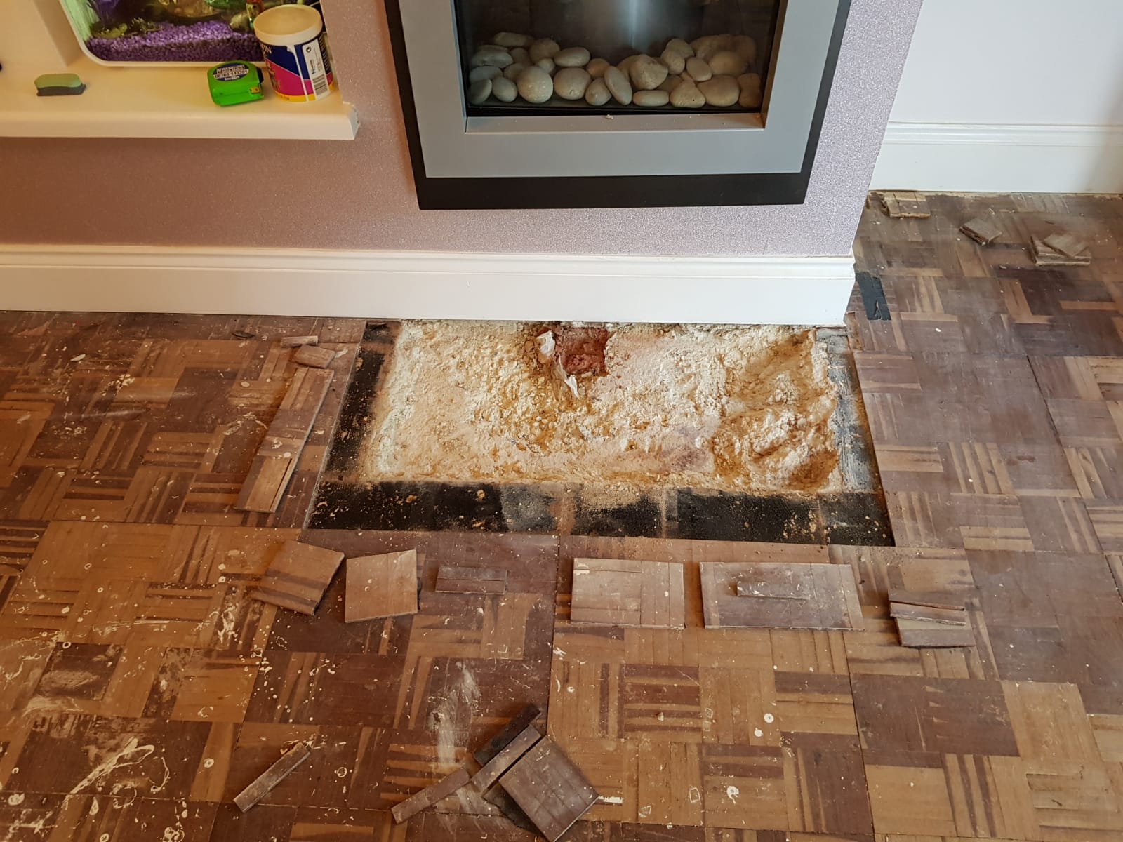 Unique Mosaic Parquet Floor Repaired & Restored, Christchurch