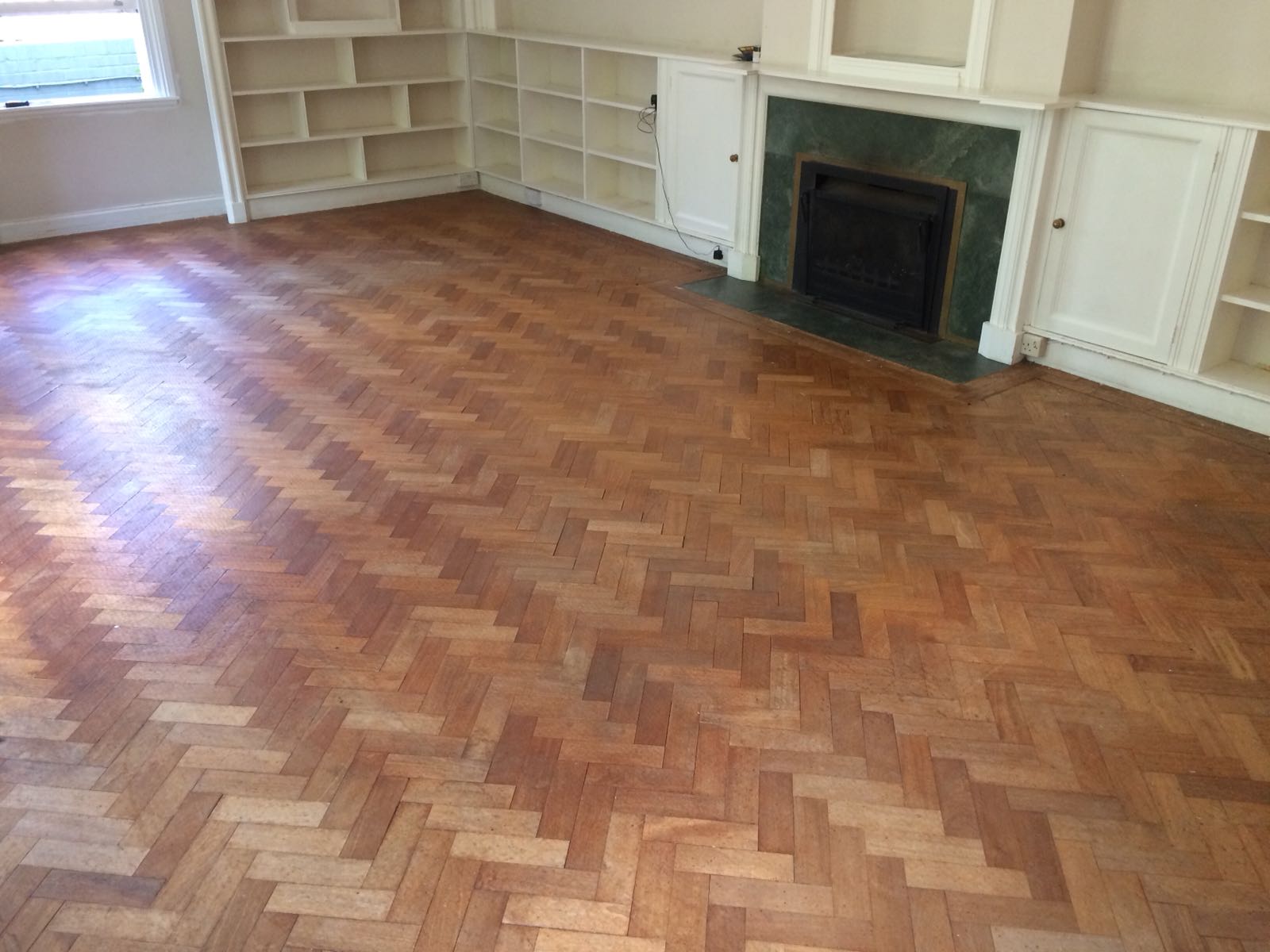Herringbone Parquet Floor Restoration, Ringwood