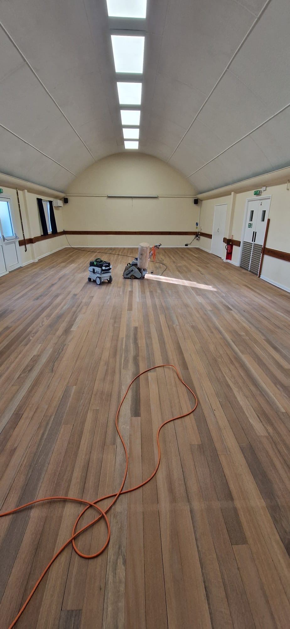 Idmiston Parish Memorial Hall Wood Floor Sanded & Restored, Salisbury