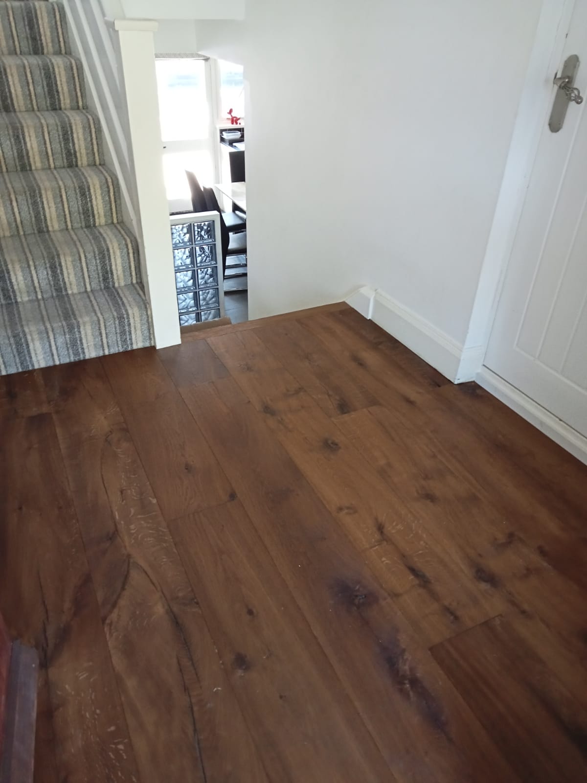 Ripped & Cracked Oak Plank Wood Flooring Fitted, Southampton