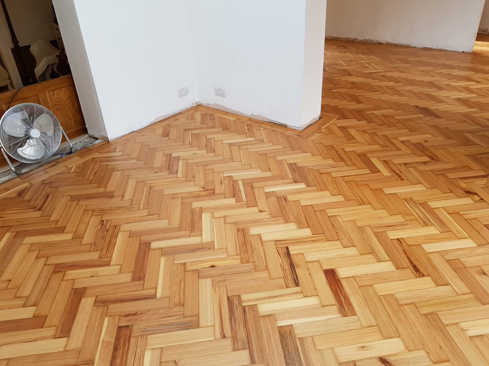 Reclaimed Pine Floor Fitted, Sanded & Finished, Fordingbridge