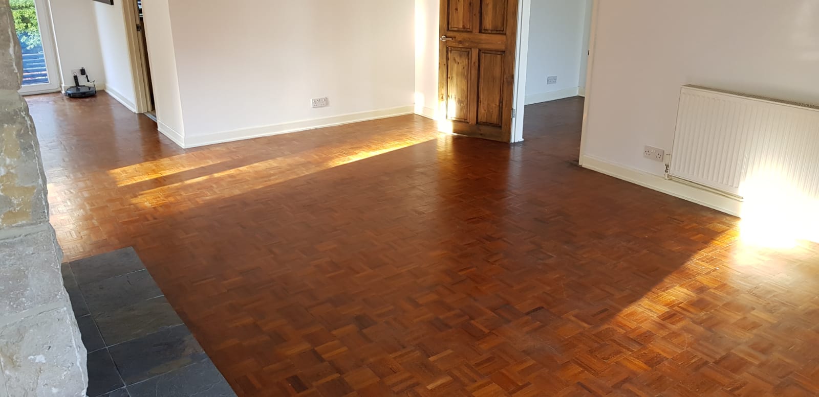 Jatoba Mosaic Parquet Floor Restoration, Lymington