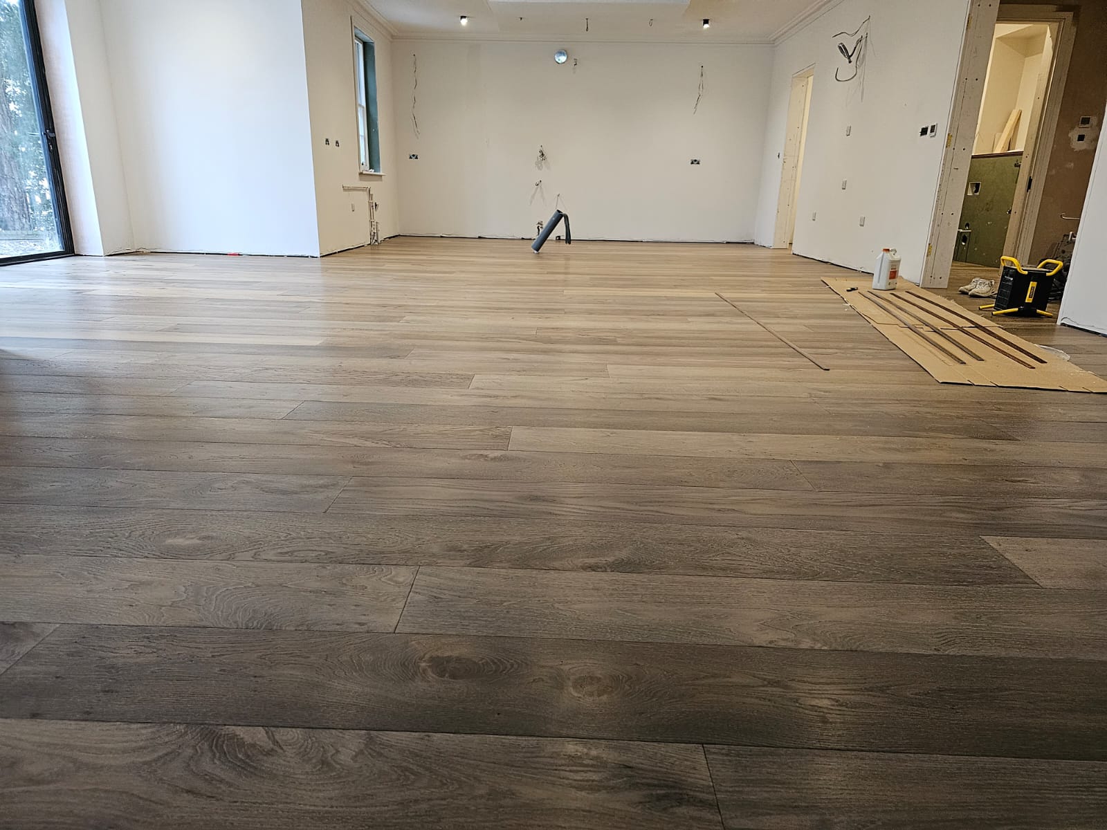 Chevry Smoked White Oiled Plank Wood Flooring Fitted, Winchester