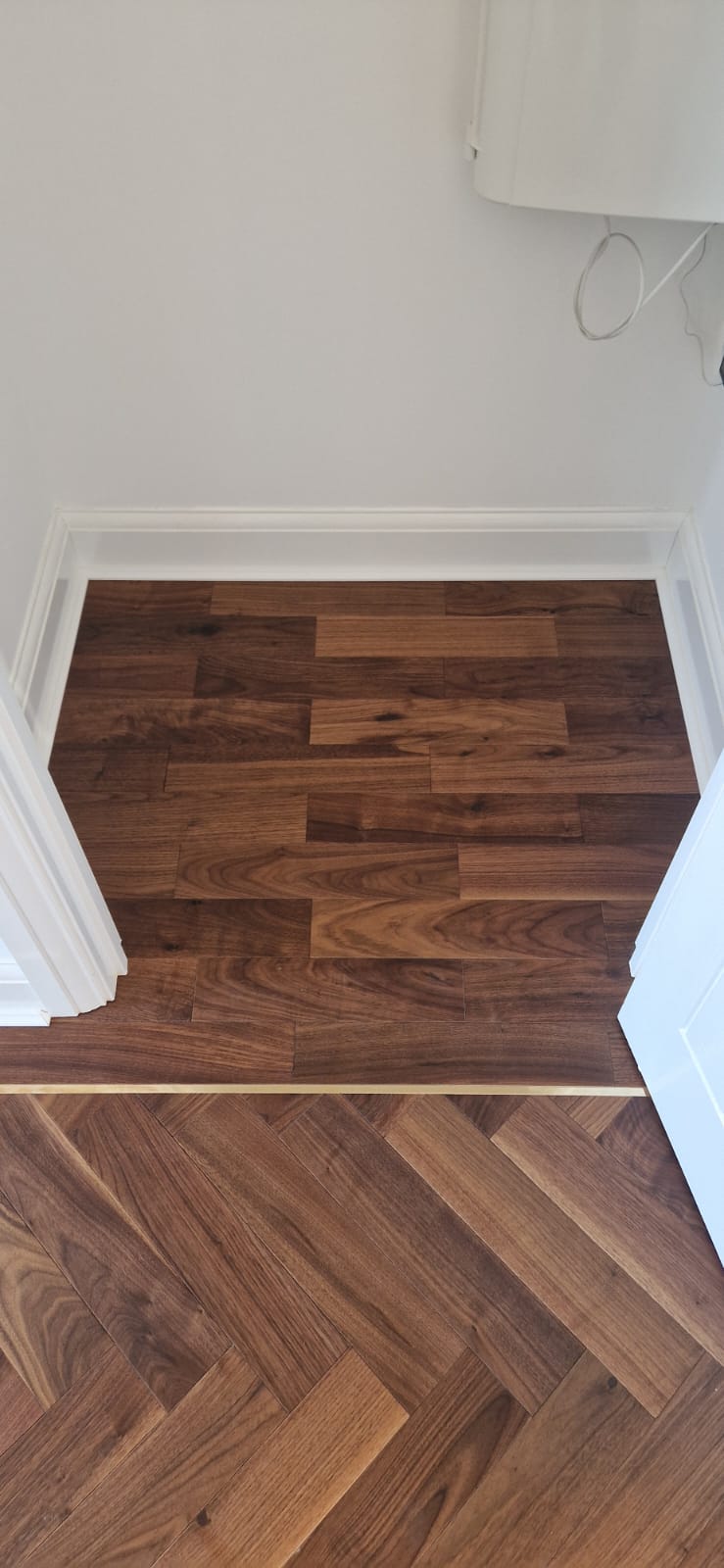 Black American Walnut Plank & Parquet Floor Installation, Salisbury