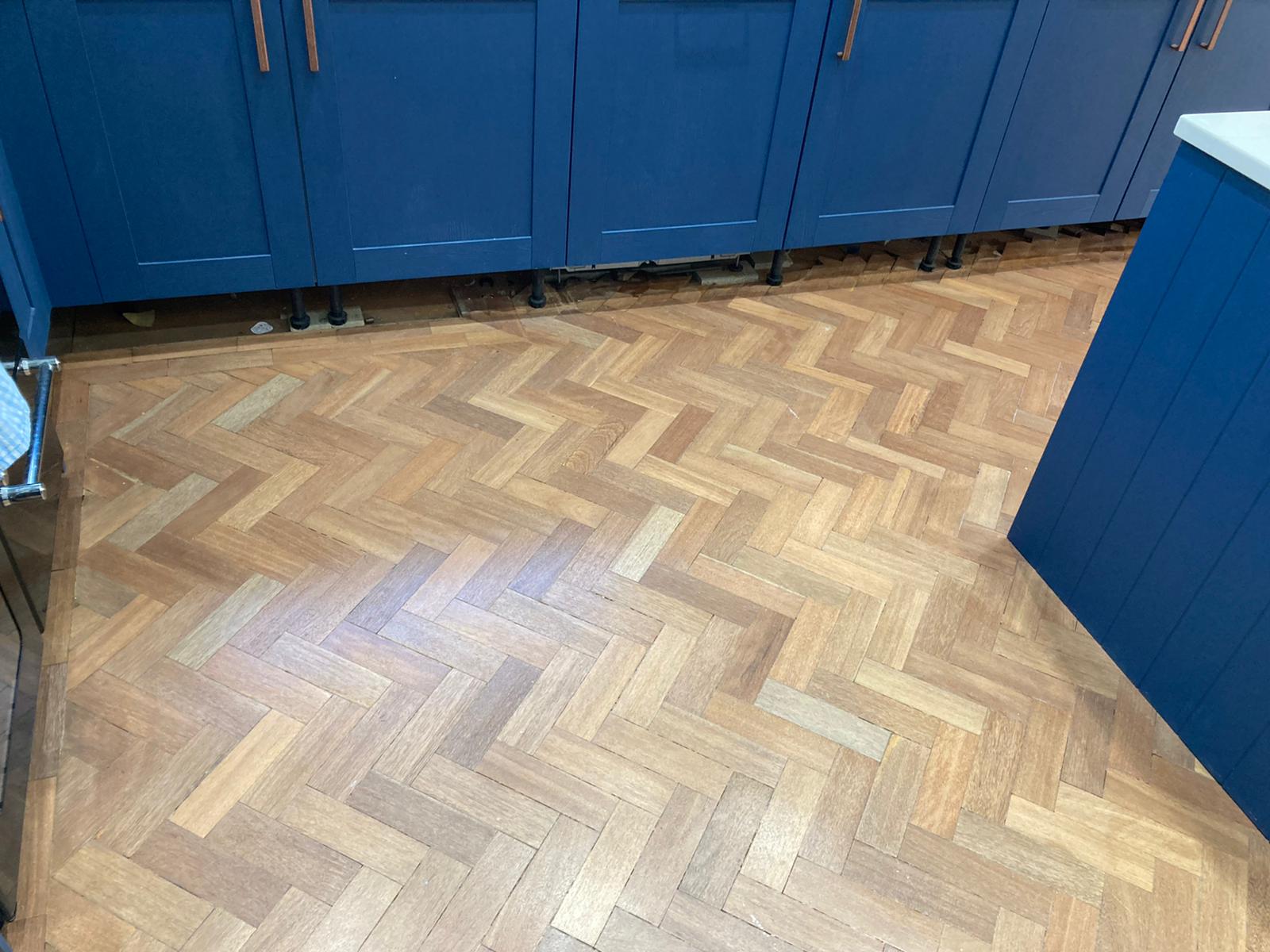 Merbau Herringbone Parquet Floor Restoration, Southampton