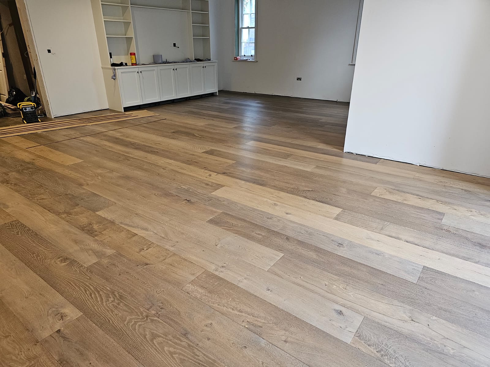 Chevry Smoked White Oiled Plank Wood Flooring Fitted, Winchester