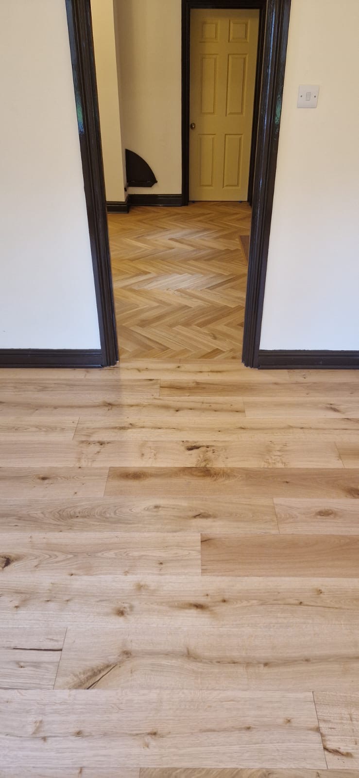 Rustic Oak Plank Parquet Flooring Installation, Shaftesbury