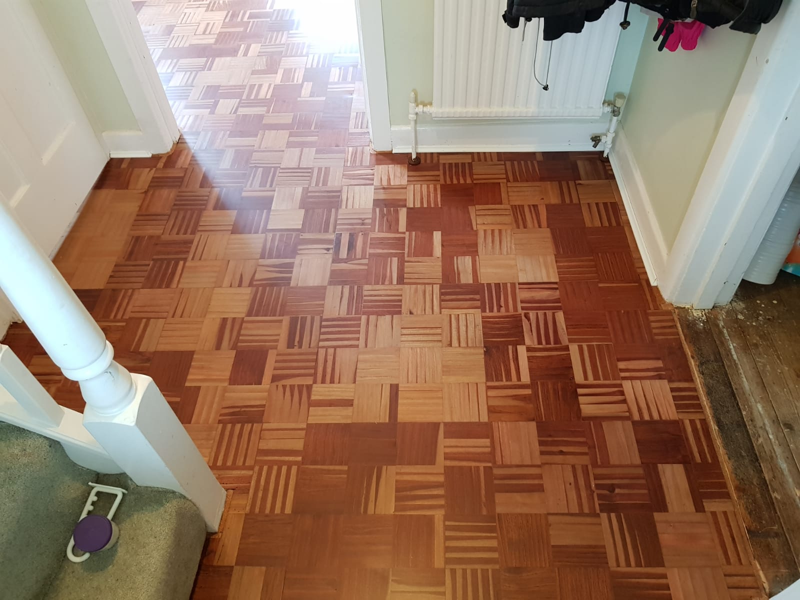 Unique Mosaic Parquet Floor Repaired & Restored, Christchurch