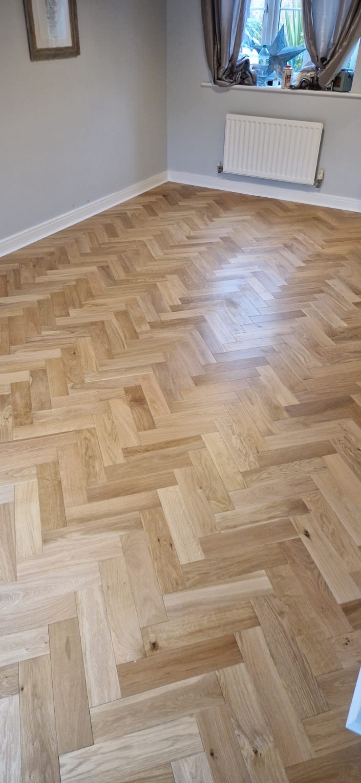 Rustic Oak Parquet Wood Flooring Installation, Downton, Salisbury