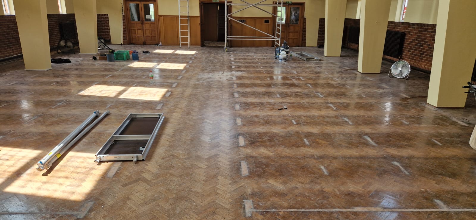 Parquet Floor Sanded & Restored at St George’s Church, Salisbury