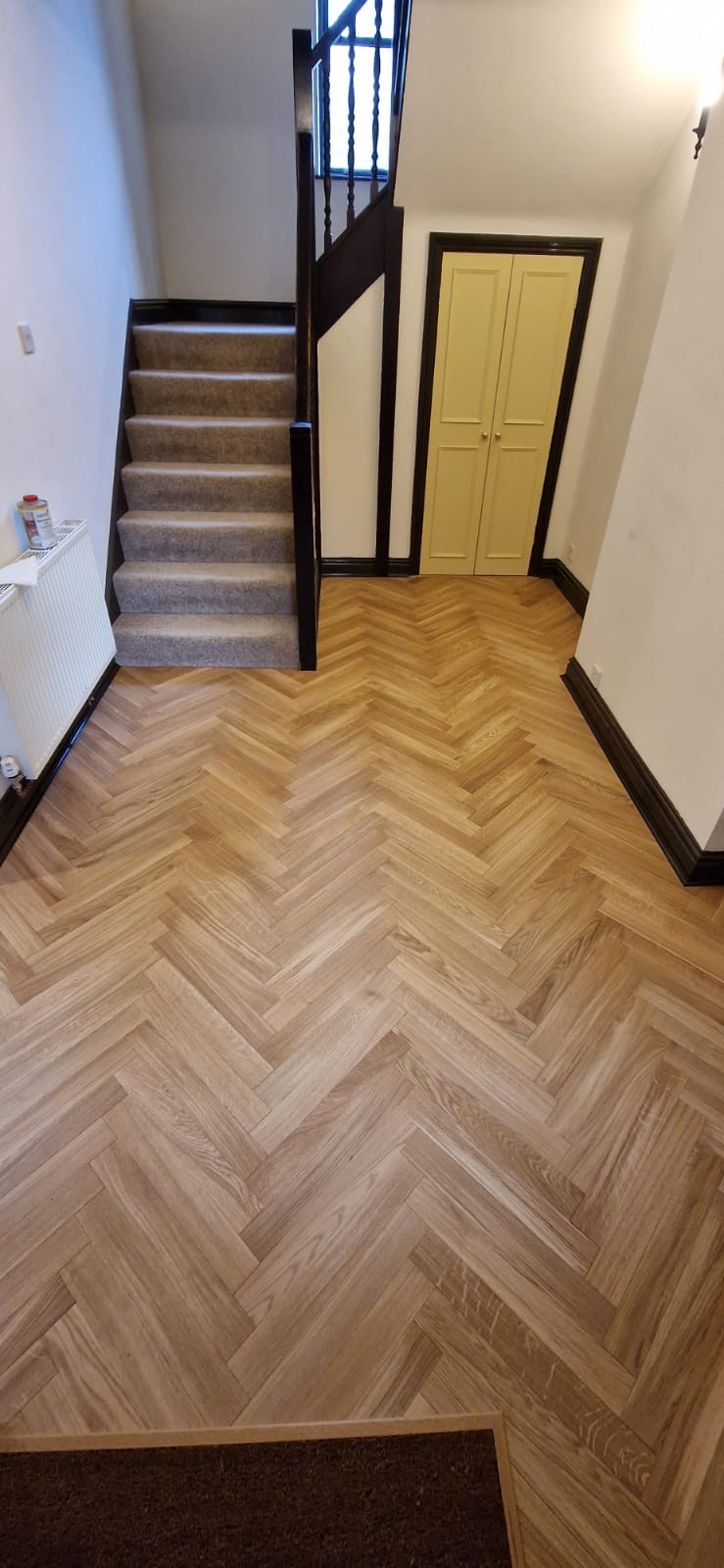 Rustic Oak Plank Parquet Flooring Installation, Shaftesbury