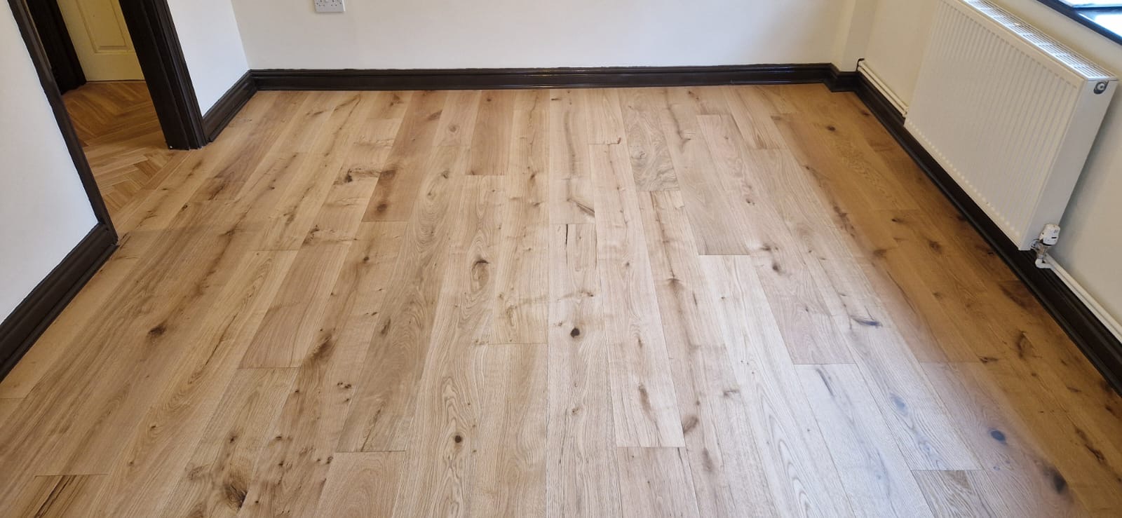 Rustic Oak Plank Parquet Flooring Installation, Shaftesbury