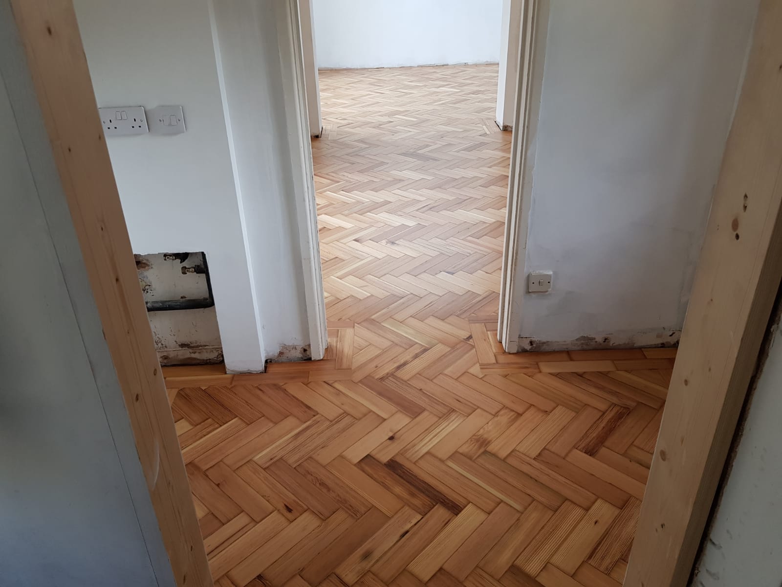 Reclaimed Pine Floor Fitted, Sanded & Finished, Fordingbridge