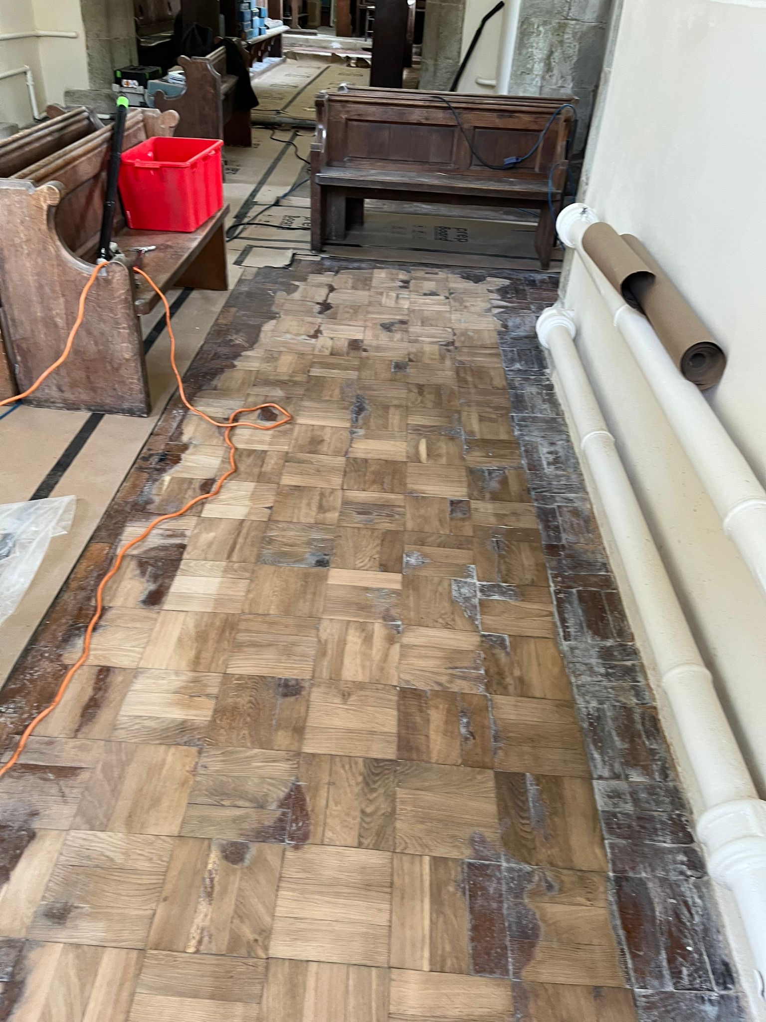 Church Wood Floor Sanded & Restored, St James’ Church, Ansty, Salisbury