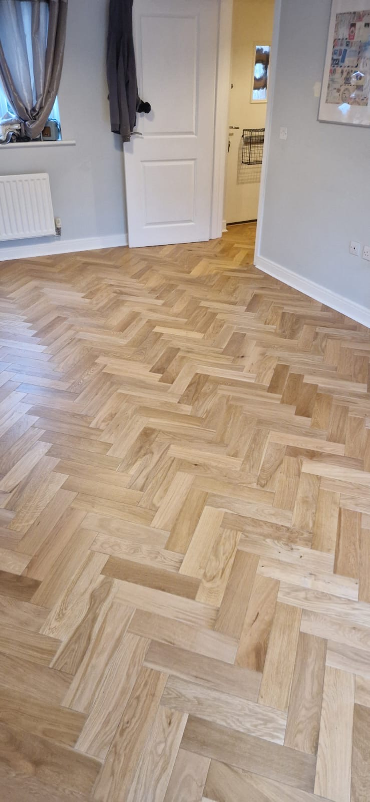 Rustic Oak Parquet Wood Flooring Installation, Downton, Salisbury